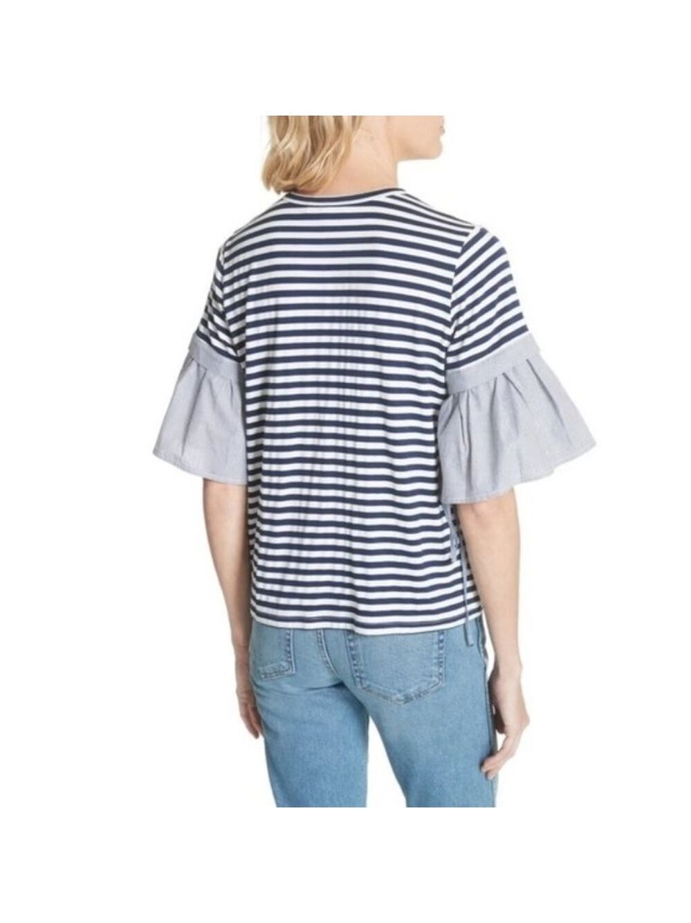 Clu Ruffle Sleeve Stripe Tee - Picture 5 of 8